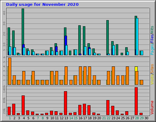 Daily usage for November 2020