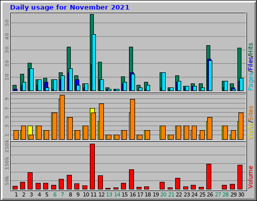 Daily usage for November 2021