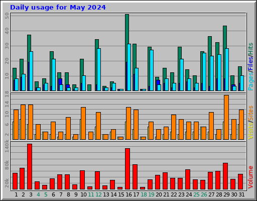 Daily usage for May 2024