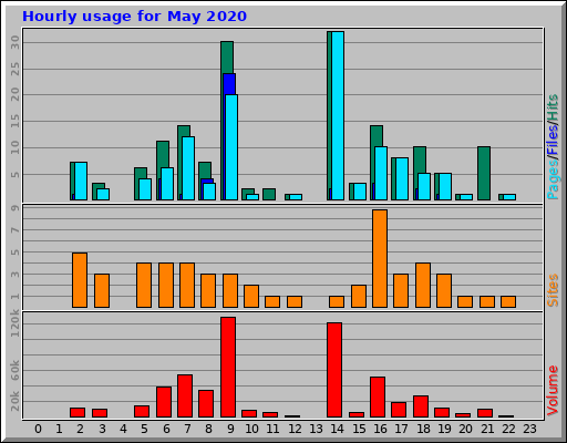 Hourly usage for May 2020