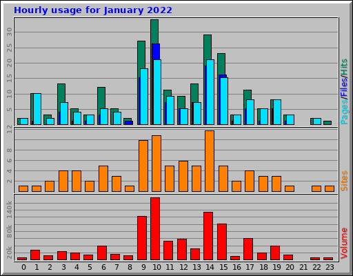 Hourly usage for January 2022