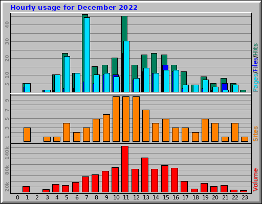 Hourly usage for December 2022