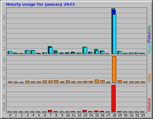 Hourly usage for January 2023