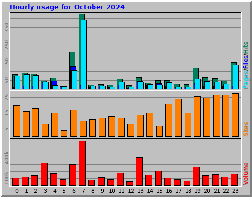 Hourly usage for October 2024