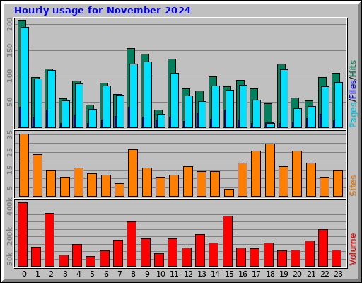 Hourly usage for November 2024